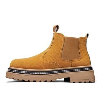 Férfi Chelsea bakancs középmagas felső PU; PVC talp; EVA talpbetét; középső sarok 3–5 cm