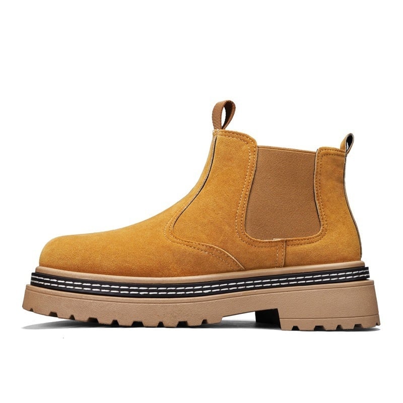 Férfi Chelsea bakancs középmagas felső PU; PVC talp; EVA talpbetét; középső sarok 3–5 cm