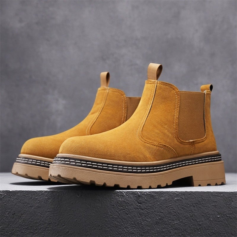 Férfi Chelsea bakancs középmagas felső PU; PVC talp; EVA talpbetét; középső sarok 3–5 cm