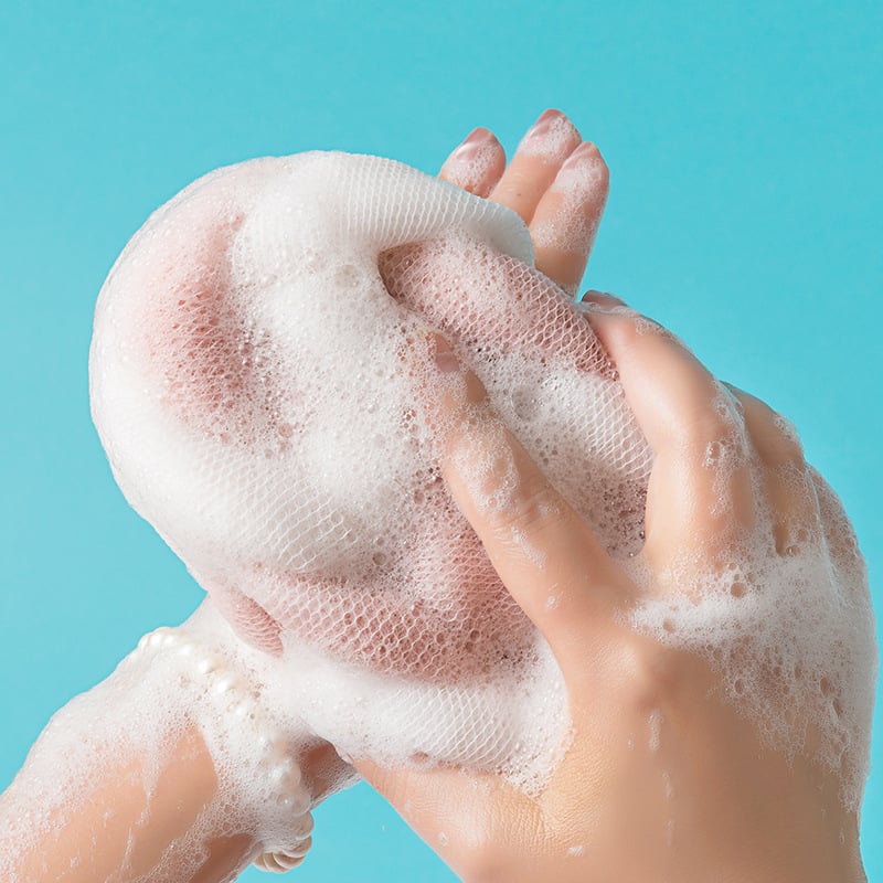 Set de baie: minge de baie, bandă de baie și floare de baie; material PE; origine Zhejiang; 150 bucăți pe cutie