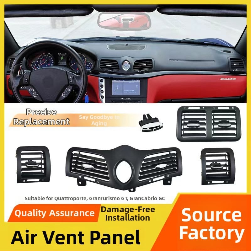 Maserati légkondi kivezető maszk a műszerfalhoz és a középső konzolhoz - ABS, modell M139/M145, snap-on rögzítés