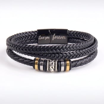 Bőr karkötő, uniszex punk stílus, elektroplakolt felület, 2025 tavasz, kéz ékszerei