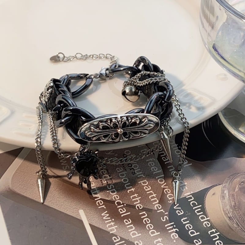 Milk Jewelry karkötő ötvözet üveg, elektroplating, geometriai dizájn, uniszex.