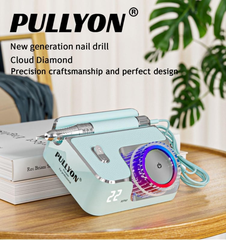 PUULYON επαγγελματικό επαναφορτιζόμενο ηλεκτρικό τριβείο νυχιών, φορητό, από ανοξείδωτο ατσάλι και ABS