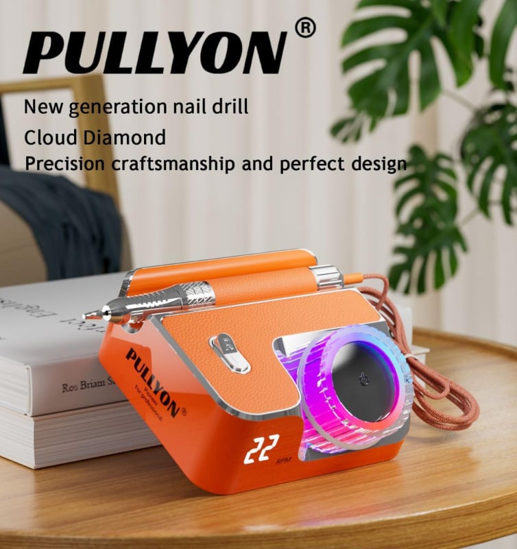 PUULYON επαγγελματικό επαναφορτιζόμενο ηλεκτρικό τριβείο νυχιών, φορητό, από ανοξείδωτο ατσάλι και ABS