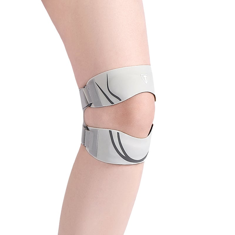 Patellát tartó térdvédő a térdízület védelméért, anyagok Spandex-Nylon-Szilíkon, tömeg 100 g alatt, futáshoz és ugrókötélhez