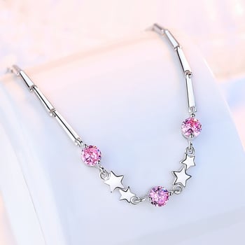 Réz karkötő ezüstbevonattal, csillag motívummal, modell W169 Kettős Csillag karkötő