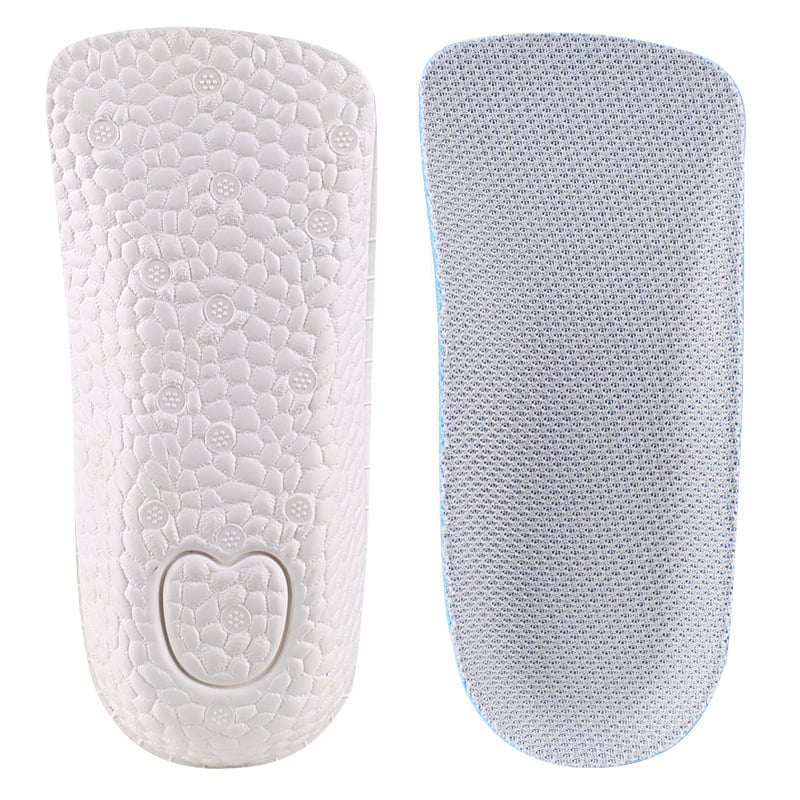 Magasságnövelő fél talpbetét, uniszex, könnyű EVA és lélegző hálós szerkezet; modell 036, alkalmas sportcipőkhöz és bőrcipőkhöz.