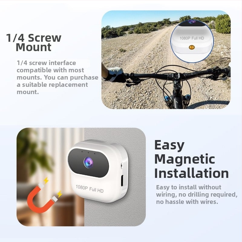 A8 cameră de buzunar pentru animale de companie — înregistrare video HD, WiFi, card TF, baterie de 60 de minute