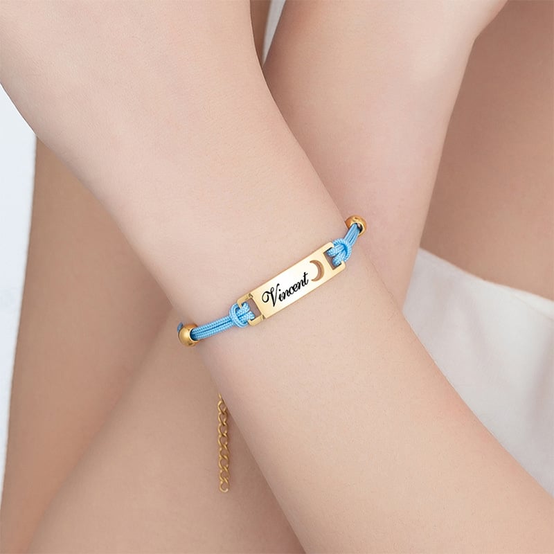 Rozsdamentes acél karkötő, uniszex geometriai kialakítás, testreszabható gravírozás