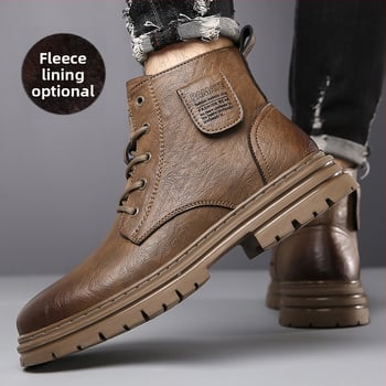 Férfi Martin csizma télre 2025-re, magas szárú, fleece bélés, gumi talp, külső és belső anyag: szuper rost, talp PU, sarokmagasság 3–5 cm