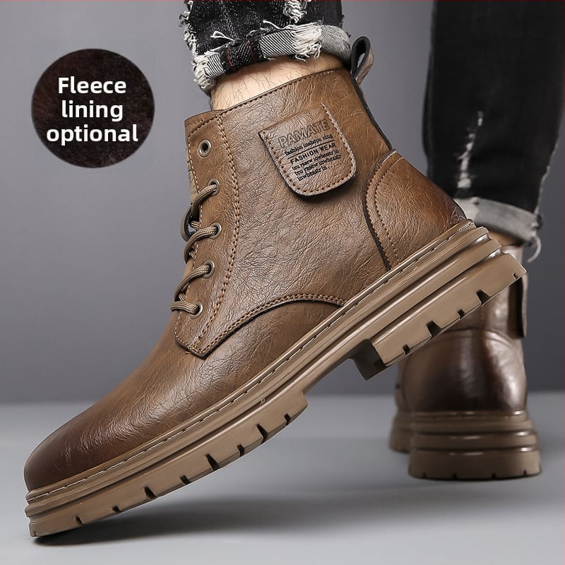 Férfi Martin csizma télre 2025-re, magas szárú, fleece bélés, gumi talp, külső és belső anyag: szuper rost, talp PU, sarokmagasság 3–5 cm
