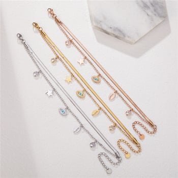 Titánacél karkötő egyszerű városi stílusban, ékszer, 2023 tavasz