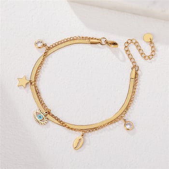 Titánacél karkötő egyszerű városi stílusban, ékszer, 2023 tavasz