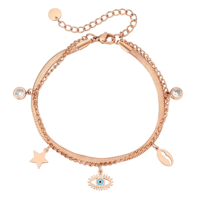 Titánacél karkötő egyszerű városi stílusban, ékszer, 2023 tavasz