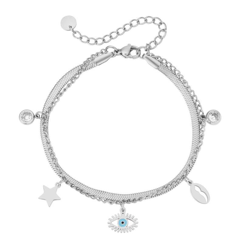 Titánacél karkötő egyszerű városi stílusban, ékszer, 2023 tavasz