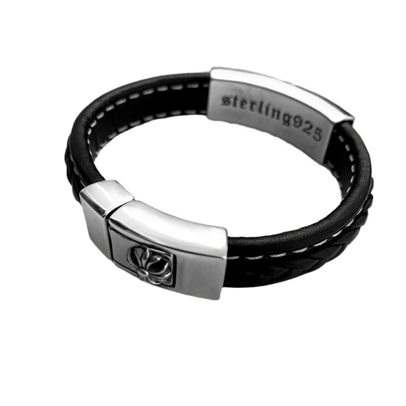 Karkötő kereszt mintázattal, fehér réz, elektroplakálás, retro, uniszex