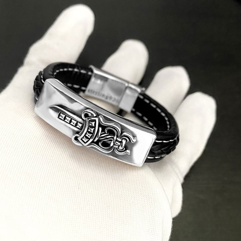 Karkötő kereszt mintázattal, fehér réz, elektroplakálás, retro, uniszex