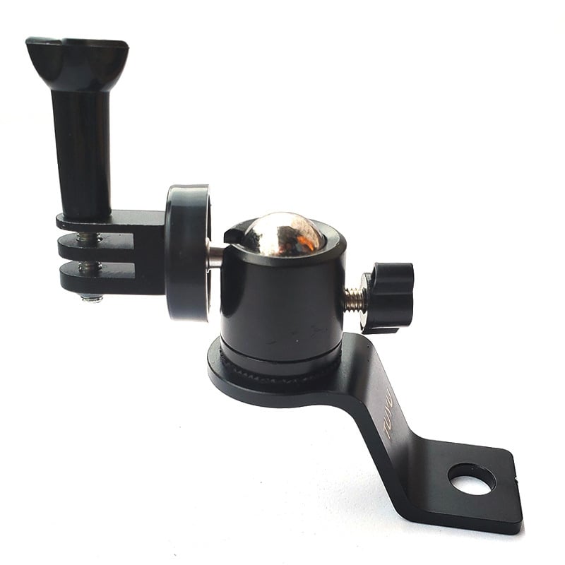 Držač za akcijske kamere, aluminijska legura + ABS, kompatibilan s Insta360 One X R i drugim akcijskim kamerama, dodatak za panoramsko/ nagibno ogledalo motocikla