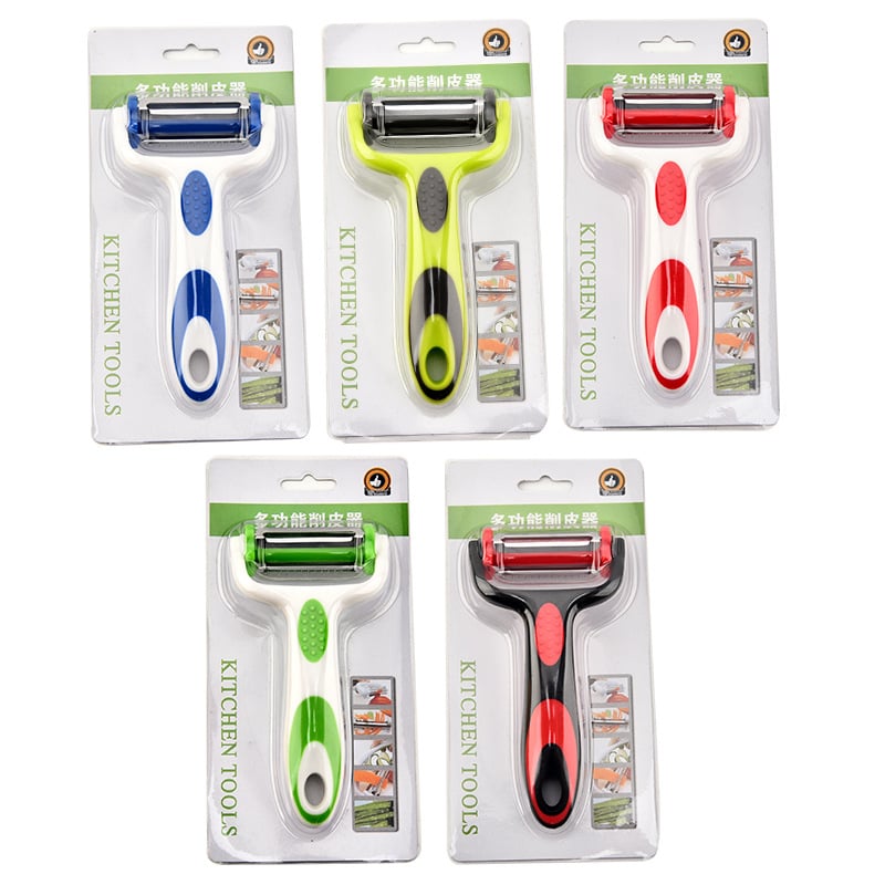 3 az 1-ben hámozó-reszelő forgó funkcióval gyümölcsök és zöldségek számára, PP/PE/420J2