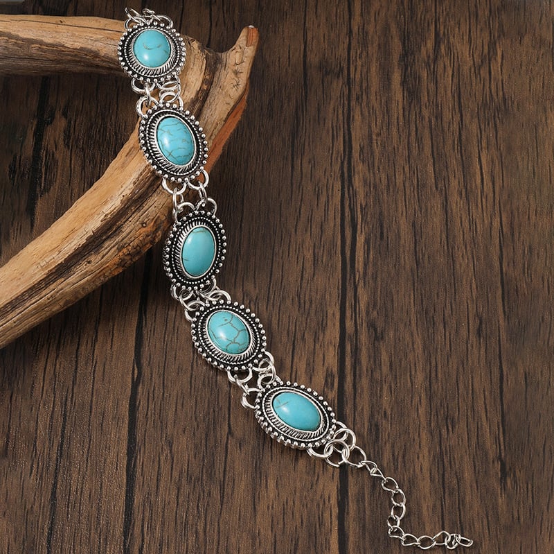 Geometriai alakú ötvözet karkötő, elektroplakáció, retro stílus, nyár 2024