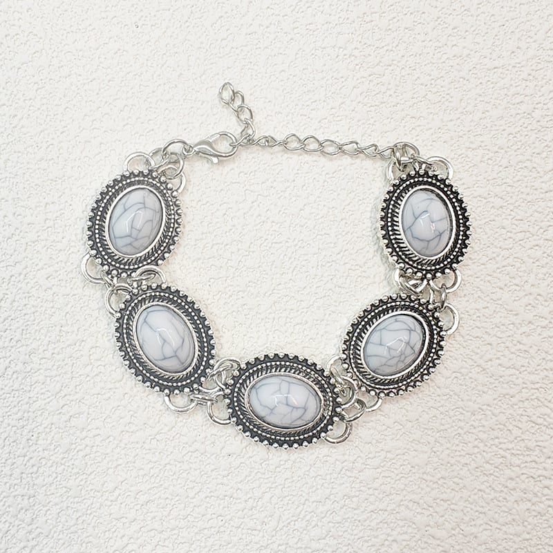 Geometriai alakú ötvözet karkötő, elektroplakáció, retro stílus, nyár 2024