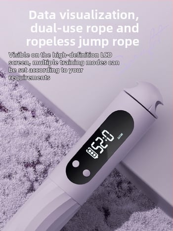 Vezeték nélküli Bluetooth ugrókötél alkalmazással és töltőre csatlakoztatható súlyozott golyóval felnőtteknek edzésre és aerobikhoz (Anyag: ABS; Specifikáció: 3; Alkalmas: futás, edzés, bodybuilding)