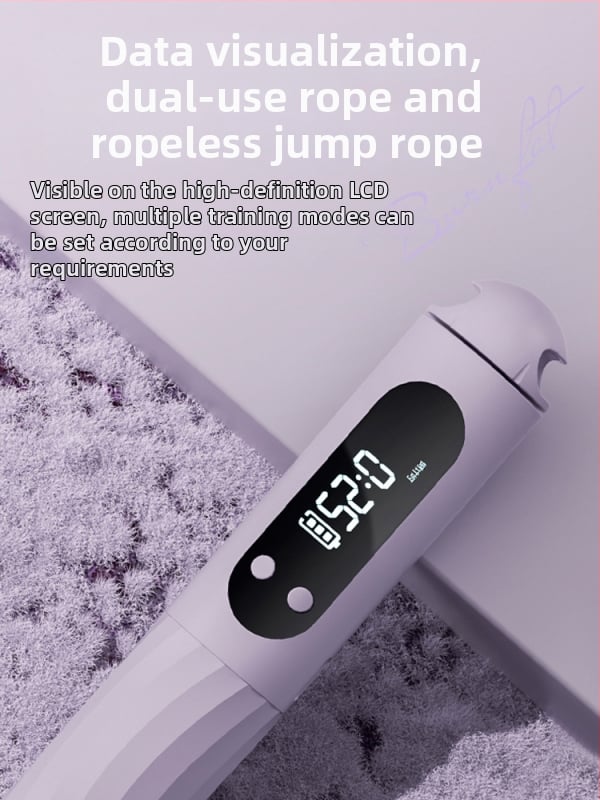 Vezeték nélküli Bluetooth ugrókötél alkalmazással és töltőre csatlakoztatható súlyozott golyóval felnőtteknek edzésre és aerobikhoz (Anyag: ABS; Specifikáció: 3; Alkalmas: futás, edzés, bodybuilding)
