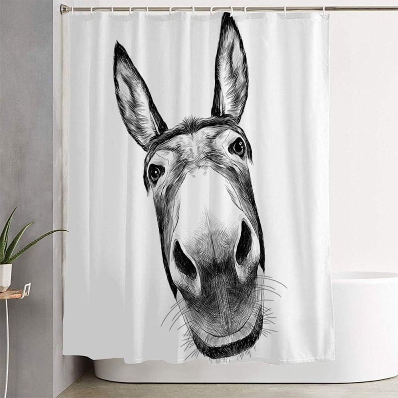 Zuhanyfüggöny kreatív stílussal, poliészter anyag, testreszabott minták, logónyomás elérhető, testreszabás rendelésre