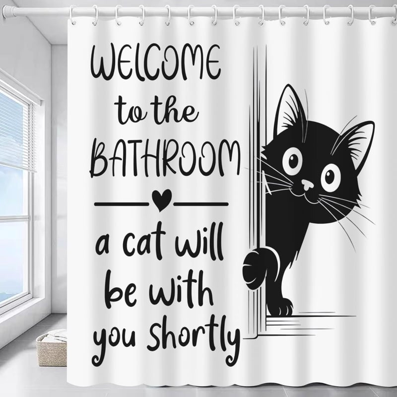 Zuhanyfüggöny kreatív stílussal, poliészter anyag, testreszabott minták, logónyomás elérhető, testreszabás rendelésre