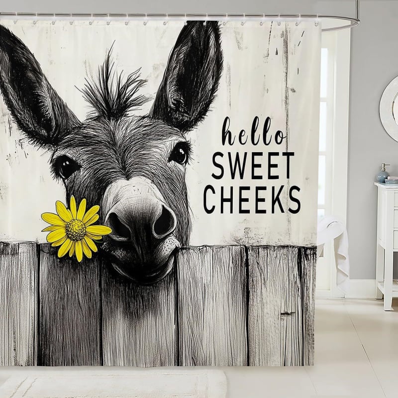 Zuhanyfüggöny kreatív stílussal, poliészter anyag, testreszabott minták, logónyomás elérhető, testreszabás rendelésre