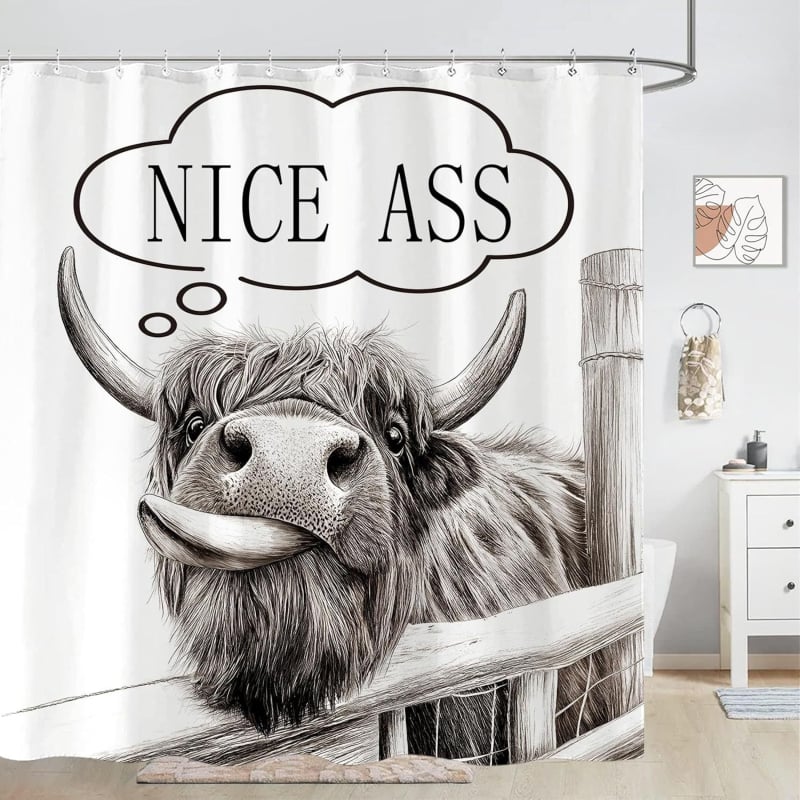 Zuhanyfüggöny kreatív stílussal, poliészter anyag, testreszabott minták, logónyomás elérhető, testreszabás rendelésre