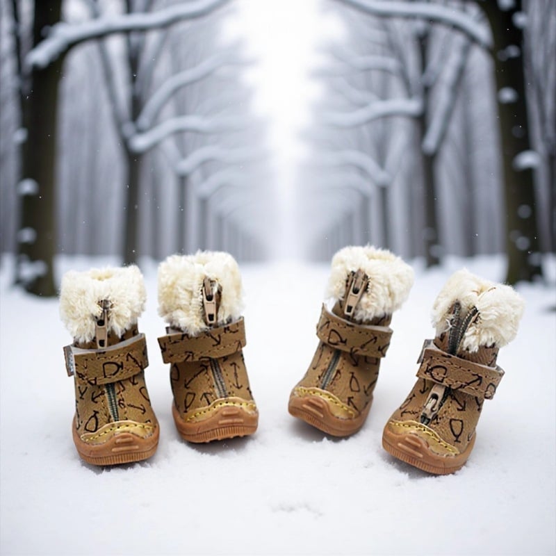 PU kutya cipő, cartoon stílus, vízálló, csúszásmentes, meleg, kopásálló