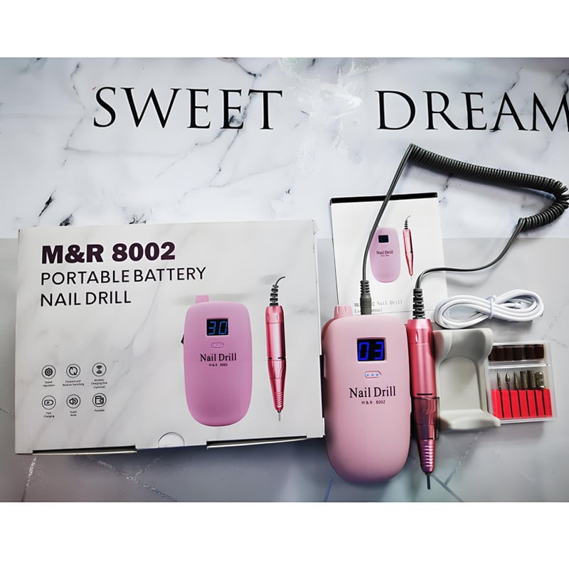 Töltőre csatlakoztatható elektromos körömpolírozó, hordozható, modell 8002, márka Pinchuang