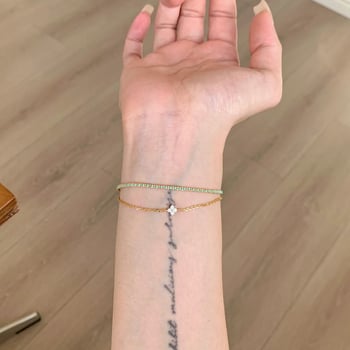 Négylevelű lóhere mintás, kétszintes szövött karkötő, új kínai stílus; Anyag: Réz; Bevonat: elektroplattolás; Márka: Omi Le; Modell: SL-0077