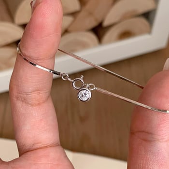 Női karkötő 925-ös ezüstből buborék alakú kis gyémántokkal, geometriás dizájn kígyócsont motívummal, divatos, luxus, rétegelt viseletre