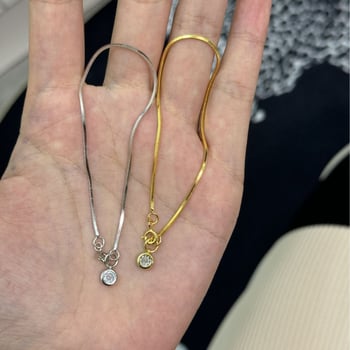 Női karkötő 925-ös ezüstből buborék alakú kis gyémántokkal, geometriás dizájn kígyócsont motívummal, divatos, luxus, rétegelt viseletre