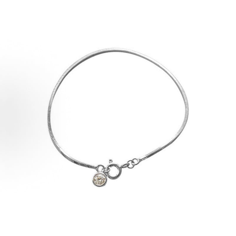 Női karkötő 925-ös ezüstből buborék alakú kis gyémántokkal, geometriás dizájn kígyócsont motívummal, divatos, luxus, rétegelt viseletre