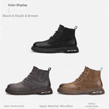 Férfi mikroszálas bőrből készült középmagas bakancs, báránybőr bélés, disznó bőr talpbetét, vulkanizált gumitalp.