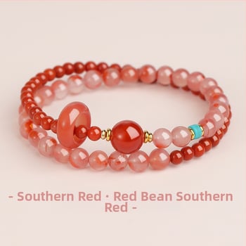 Természetes kristályból készült karkötő kettős körös stackelésre, nőknek, polírozott felület, eredeti dizájn a Yiruxuan-tól