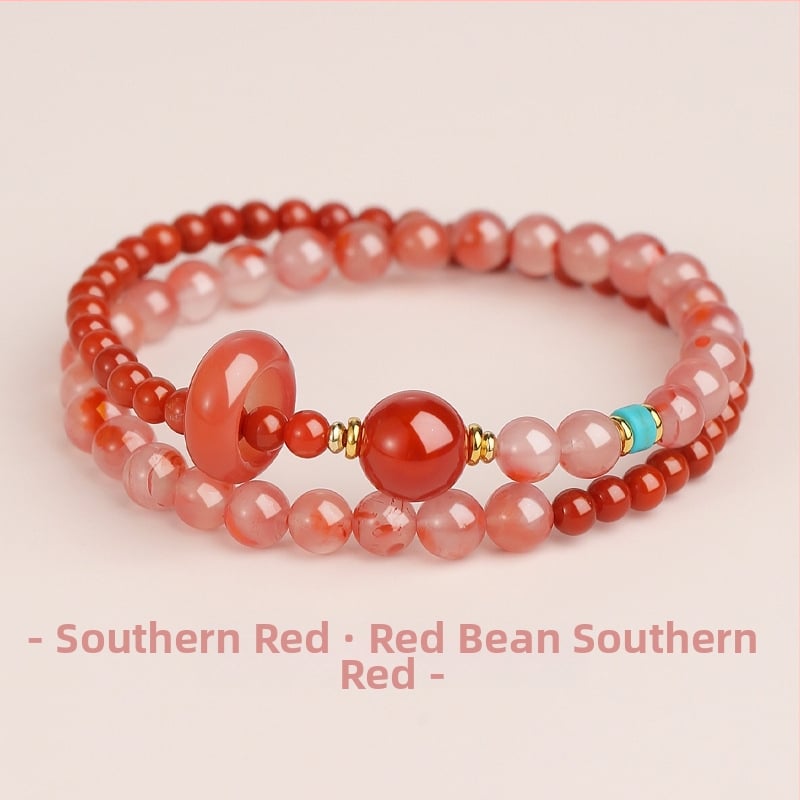 Természetes kristályból készült karkötő kettős körös stackelésre, nőknek, polírozott felület, eredeti dizájn a Yiruxuan-tól