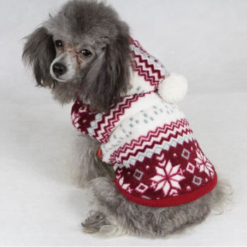 ASONPET Palton pentru pisici și câini – model fulg de zăpadă, exterior din fleece coral, interior din fleece de bumbac, cald, stil casual, utilizare generală