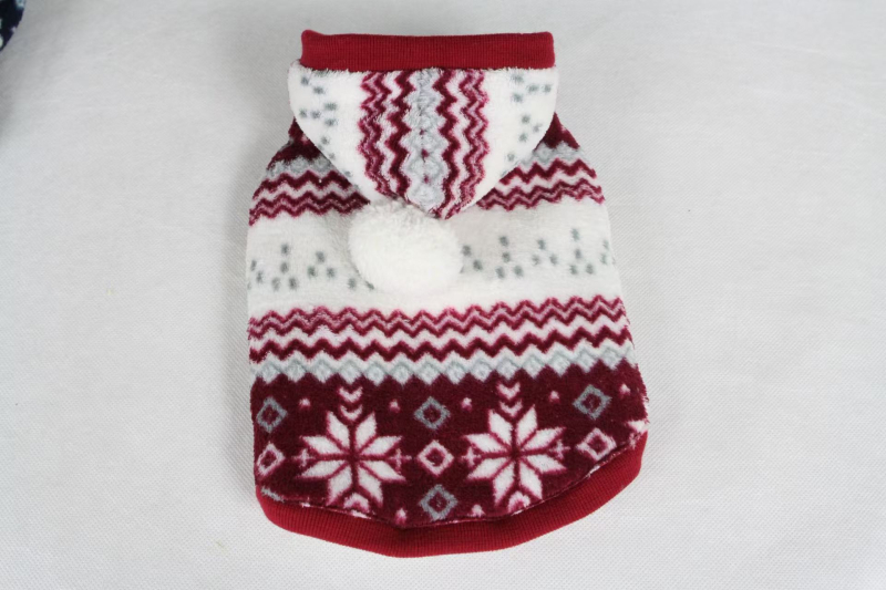 ASONPET Palton pentru pisici și câini – model fulg de zăpadă, exterior din fleece coral, interior din fleece de bumbac, cald, stil casual, utilizare generală