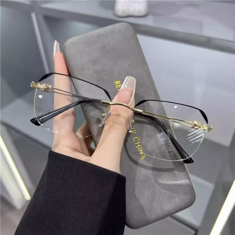 Keret nélküli olvasószemüveg, vintage irodalmi retro stílus, fotokróm lencsék anti-kék fény védelemmel idősebb férfiaknak, kis arcúak számára