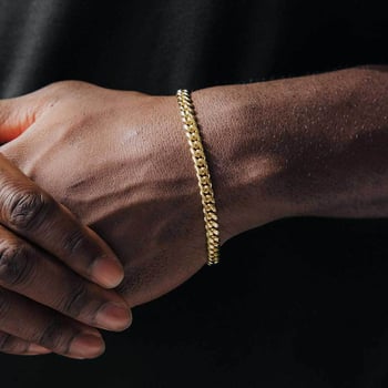 Uniszex karkötő rozsdamentes acélból, geometriai kialakítású, hip-hop stílusú, Eskeem CHA026