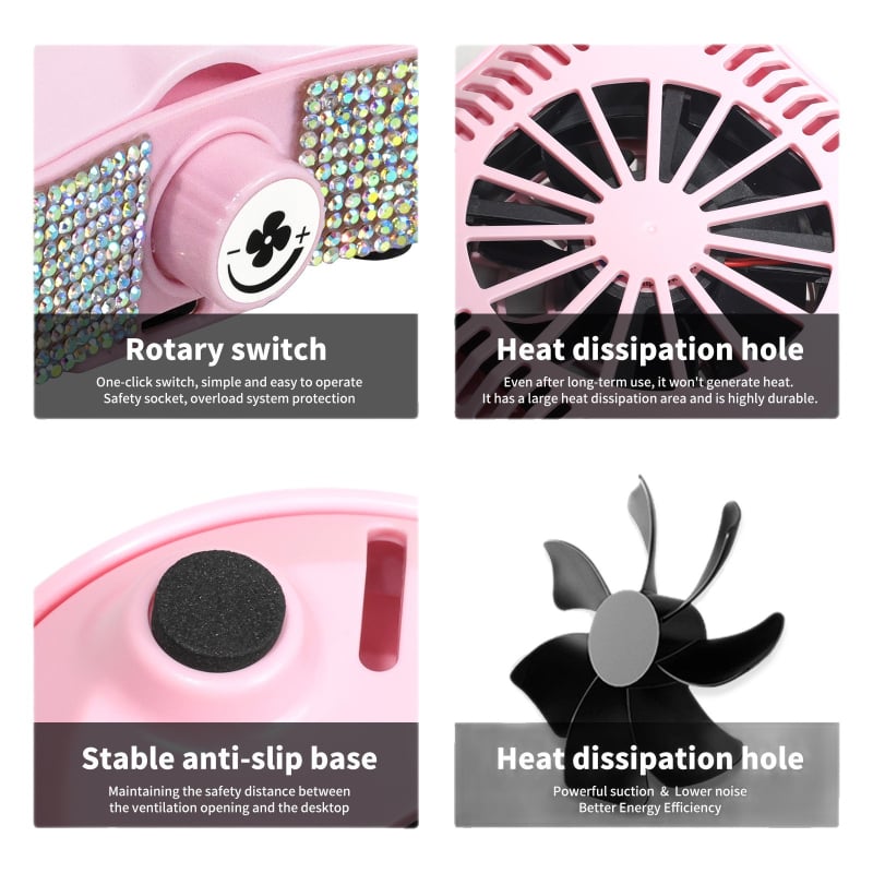 Körmös porszívó – mini, nagy szívóerő, csendes működés, por szűrő, műanyag burkolat