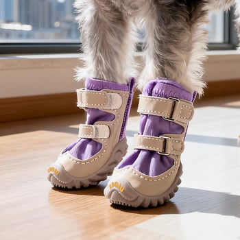 Textilből készült kutyacipő, vízálló, minden évszakra, csúszásmentes, kopásálló