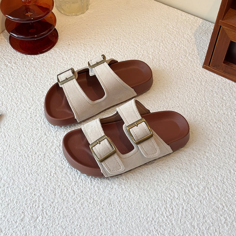 Gyerekek nyári szandálok | Nubuk felsőrész, gumírozott talp | Anti-slip, kopásálló | 4–16 éveseknek