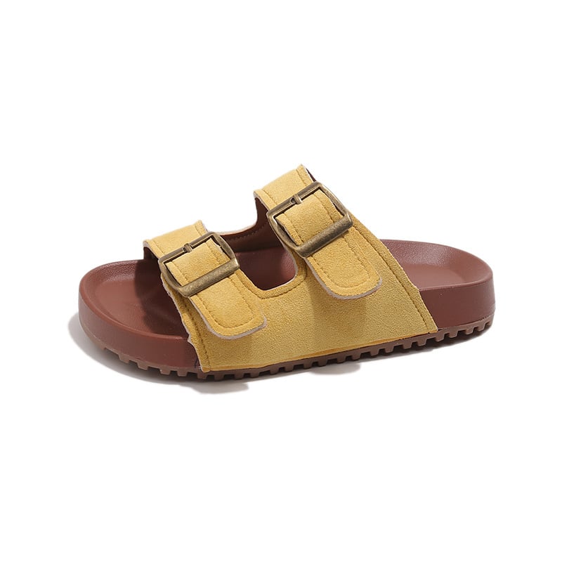 Gyerekek nyári szandálok | Nubuk felsőrész, gumírozott talp | Anti-slip, kopásálló | 4–16 éveseknek