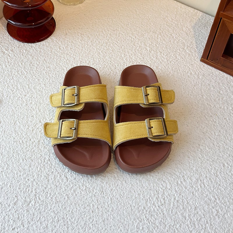 Gyerekek nyári szandálok | Nubuk felsőrész, gumírozott talp | Anti-slip, kopásálló | 4–16 éveseknek